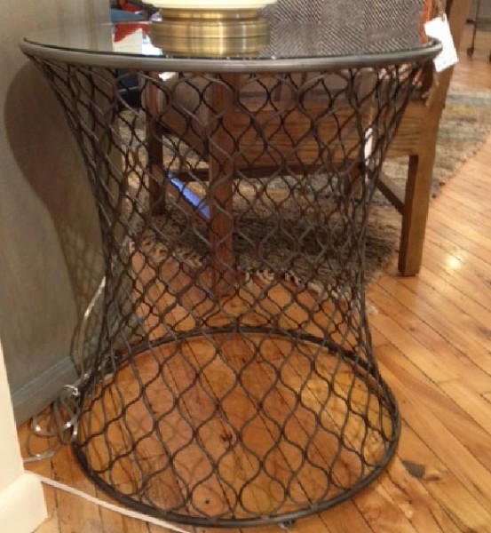 metal side table