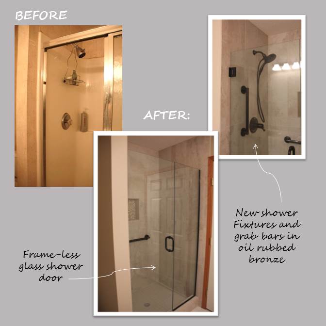 Eden Prairie Master Bathroom Remodel Custom Tile Shower Before & After