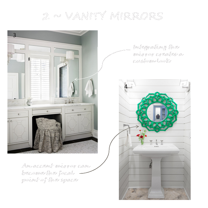 Five Friday Favorites vanity mirrors che bella interiors