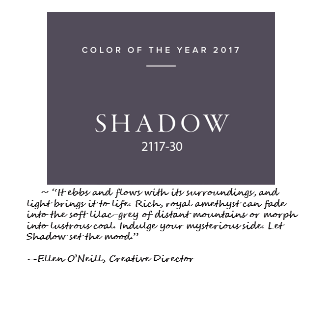 Color of the Year, comforting hue, tranquil bedroom wall color, Benjamin Moore, Benjamin Moore color of the year, Shadow, paint, wall color, interior design, Minnesota interior design, color of the year 2017, wall paint trend, interior design trend, intimate wall color, comfortable wall color, intimate dining room