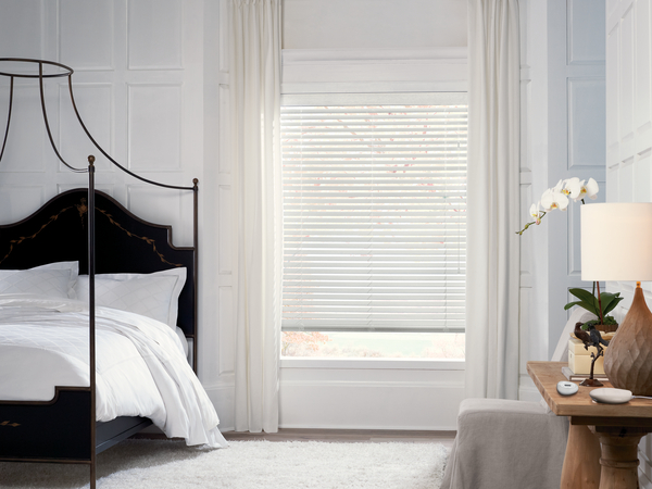 Hunter Douglas Powered Shades in Bedroom