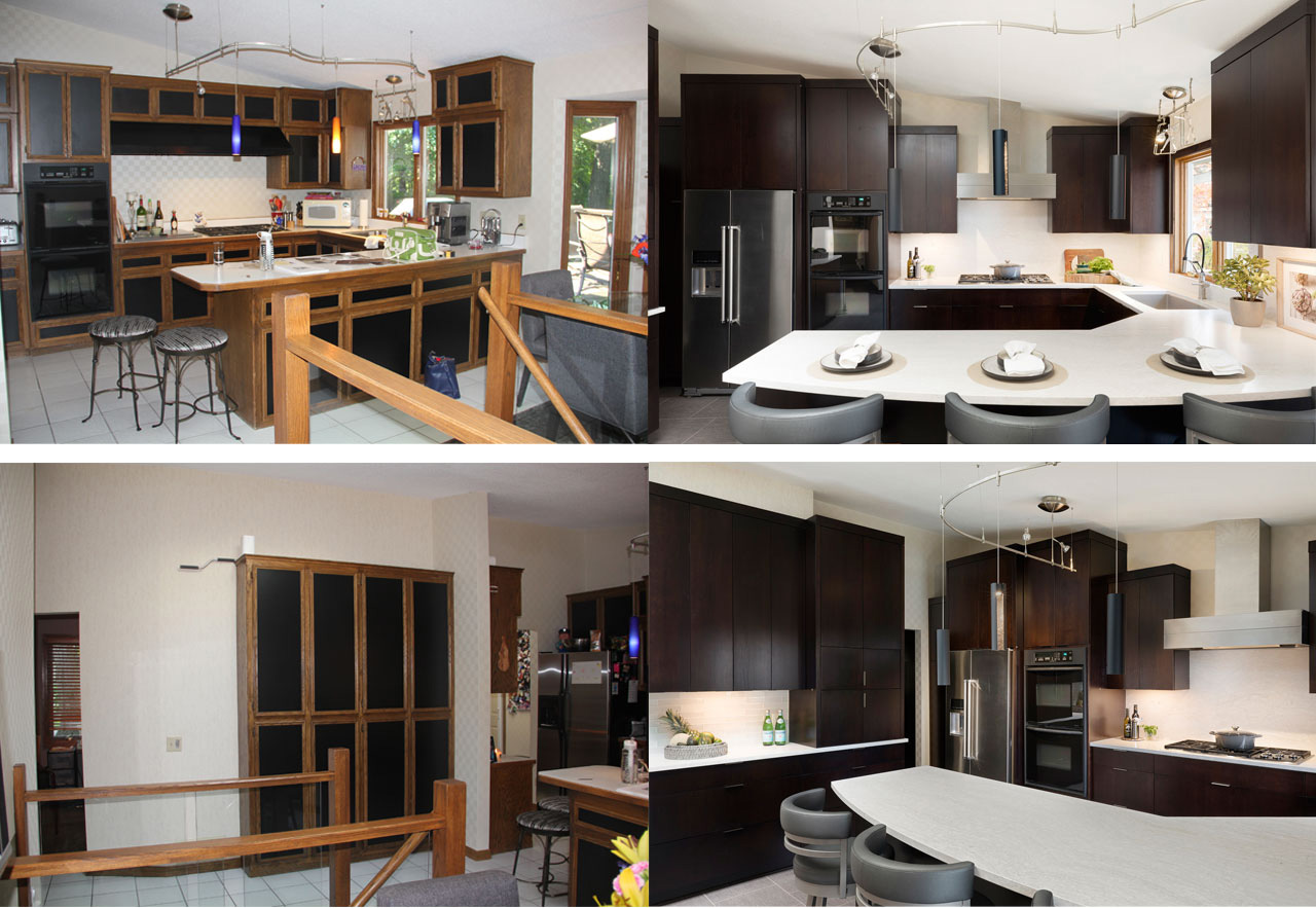 Kitchen Remodel Before and After Contemporary