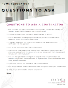 Questions to Ask Your Contractor Downloadable