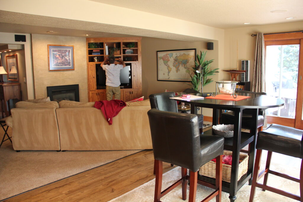 Burnsville Lower Level Basement Remodel Before Photo