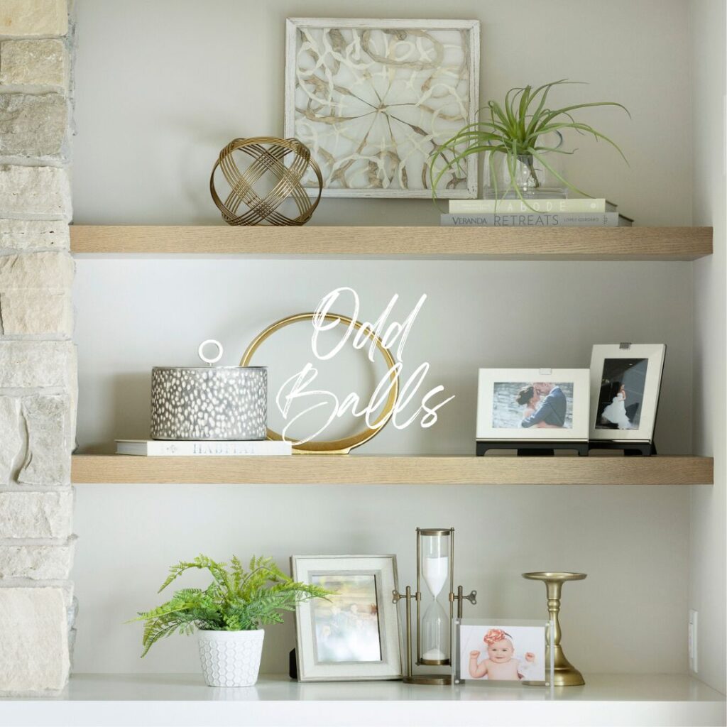 Shelf Styling Tip #3: Use Odd Groupings