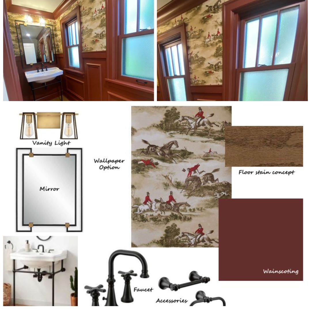 Minneapolis Duplex Powder Room Remodel Mood Board & After Photos