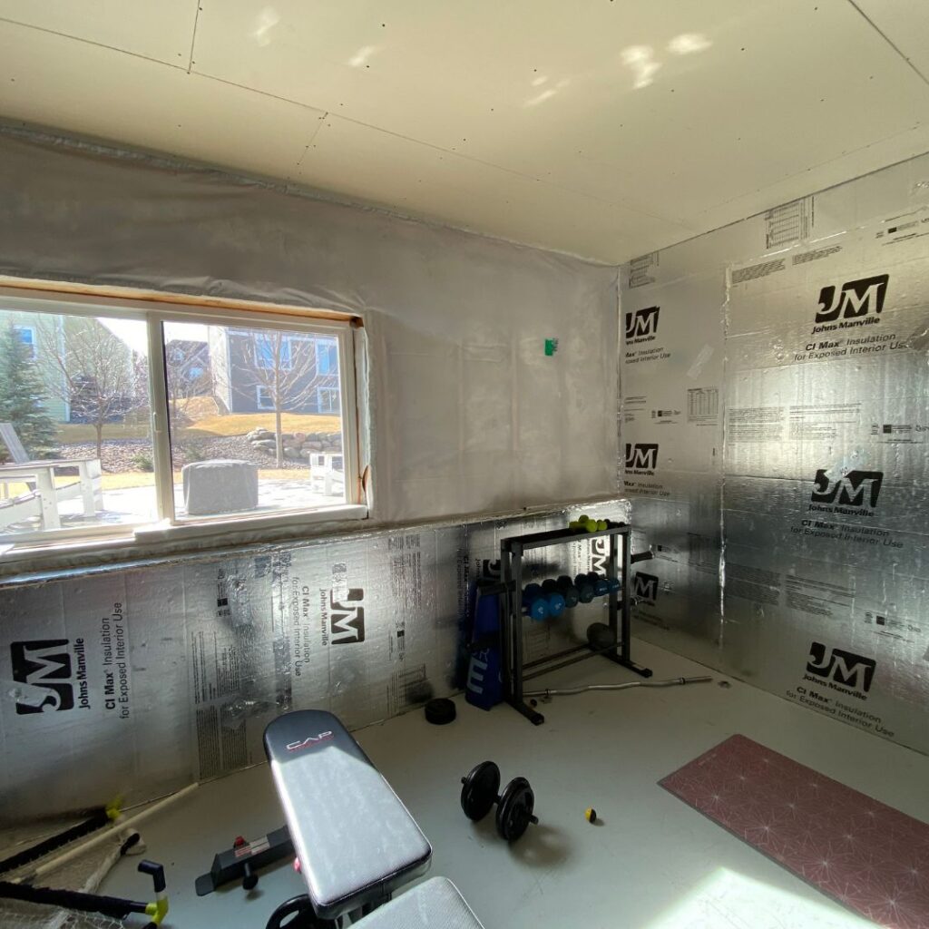 Lower Level Finish - Before Photo